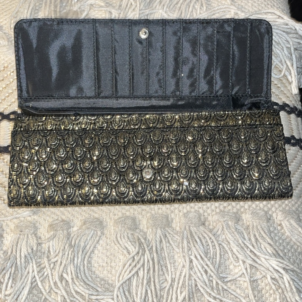 Black & Gold Fabric Evening Bag